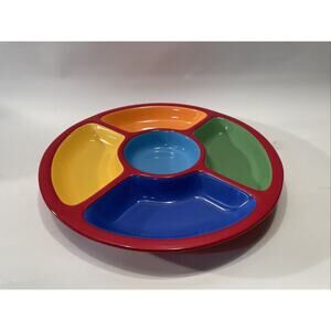 Sonoma Chip N' Dip server - 15 3/4Blue, Red, Yellow, Green, Orange